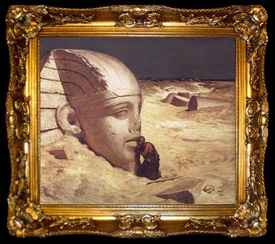 framed  Elihu Vedder The Questioner of the Sphinx, ta009-2